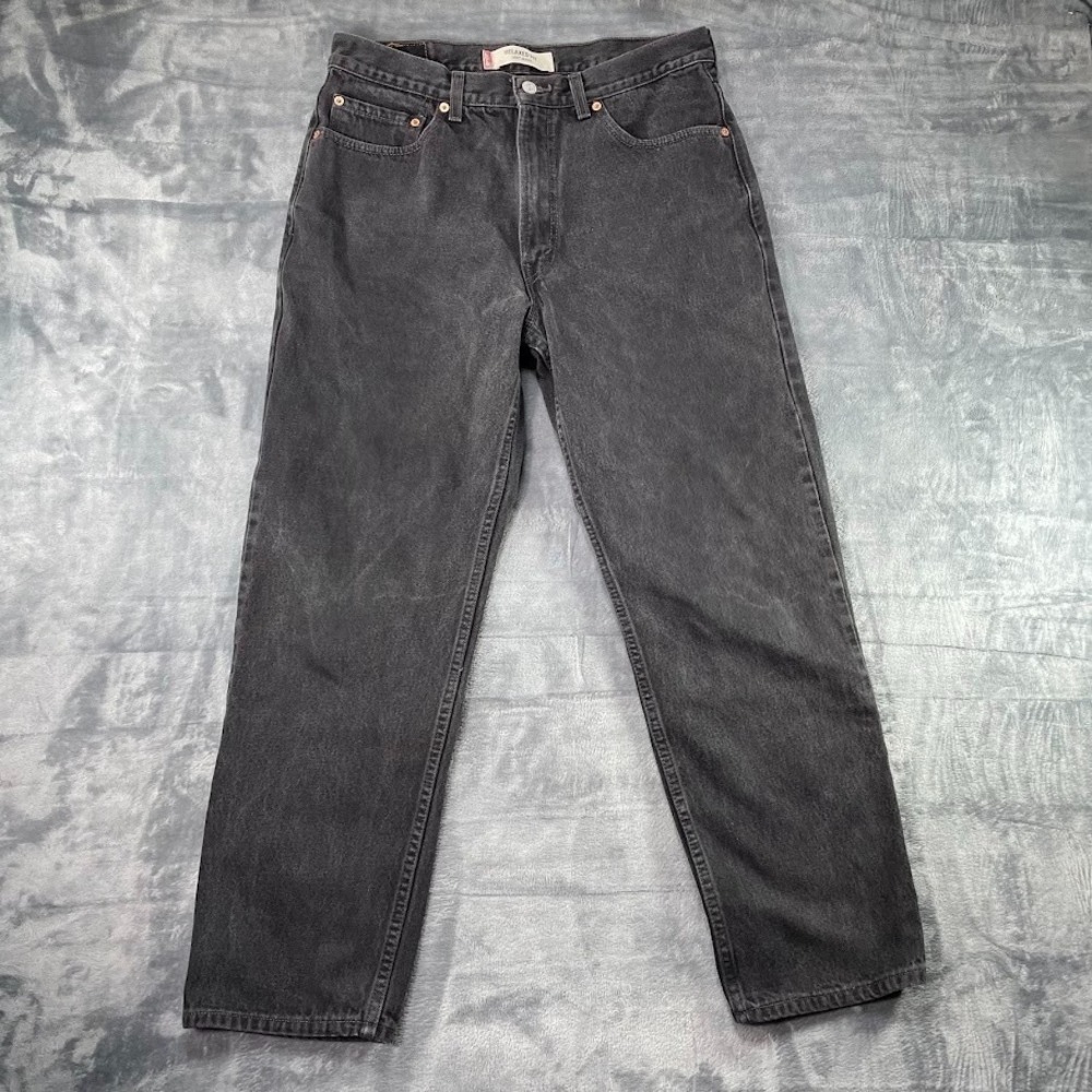 Vintage Levi's Jeans 550 Relaxed Fit Size 34x30 Black Made in USA Denim